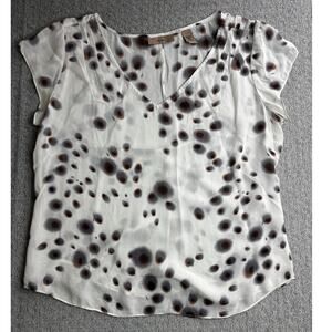 I.E. Size 12 100% Silk Shirt Animal Leopard Print Y2K Retro 90's Style